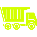 Icona di un autocarro per il trasporto rifiuti, simbolo del servizio di demolizioni e sgomberi industriali offerto da Alfaraee S.r.l. in tutta Italia